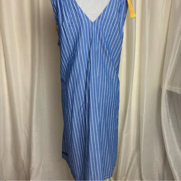 Matilda Jane Sandy Seashell Daydream Striped Tie Shoulder Swim Cover Up Dress - Picture 4 of 13